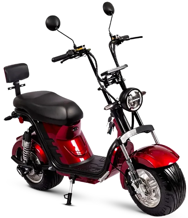 Moto Elétrica Scooter X12 vermelha, modelo MotoChefe